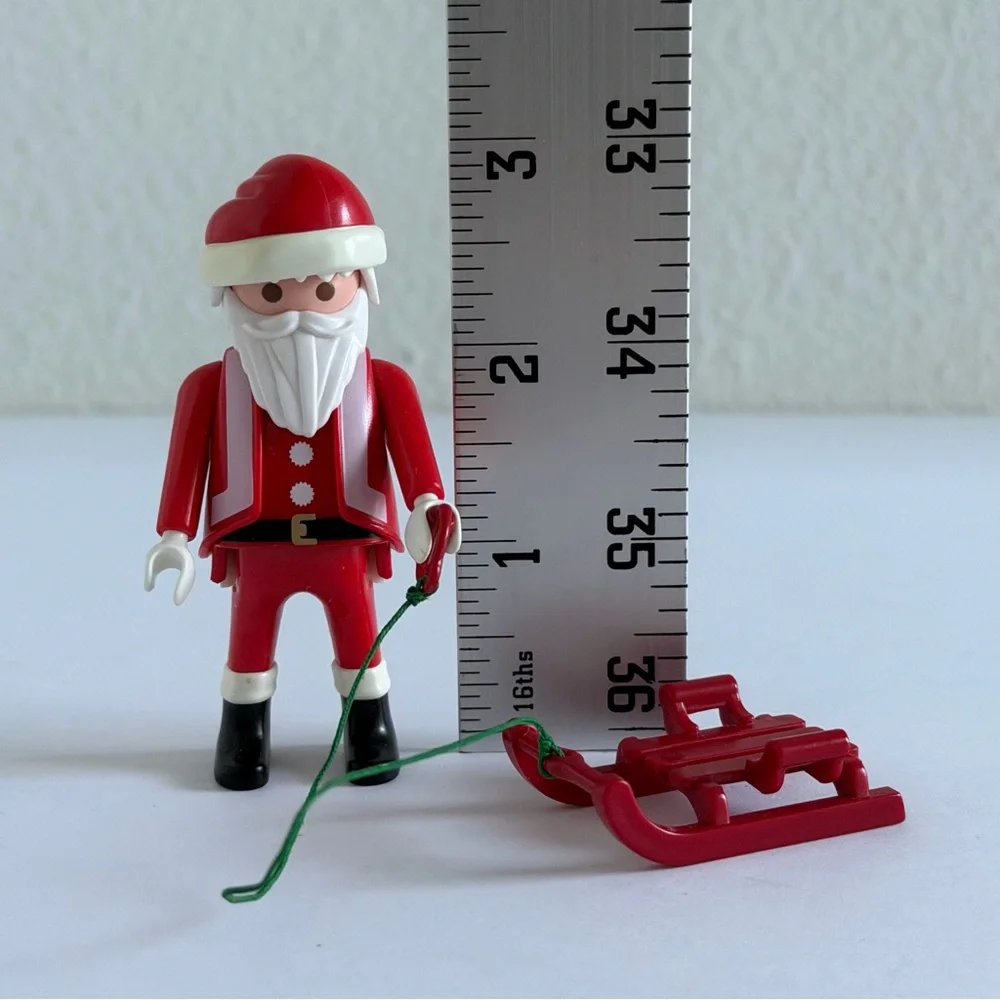 Vintage Playmobil Santa Claus Figure with Sled Christmas Toy‎